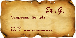 Szepessy Gergő névjegykártya