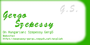 gergo szepessy business card