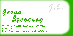 gergo szepessy business card